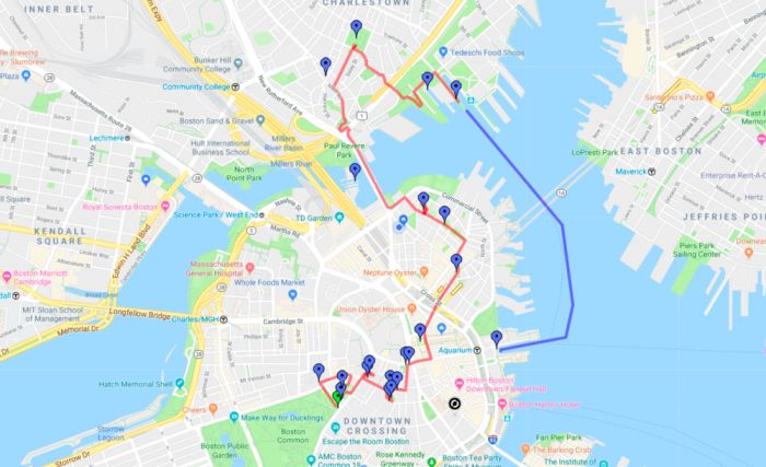 Boston Freedom Trail Map