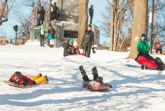 Boston Sledding Hills | Boston Common