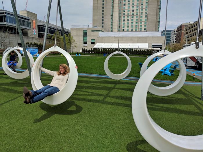 Stacey Sao | Lawn on D LED Swings Boston