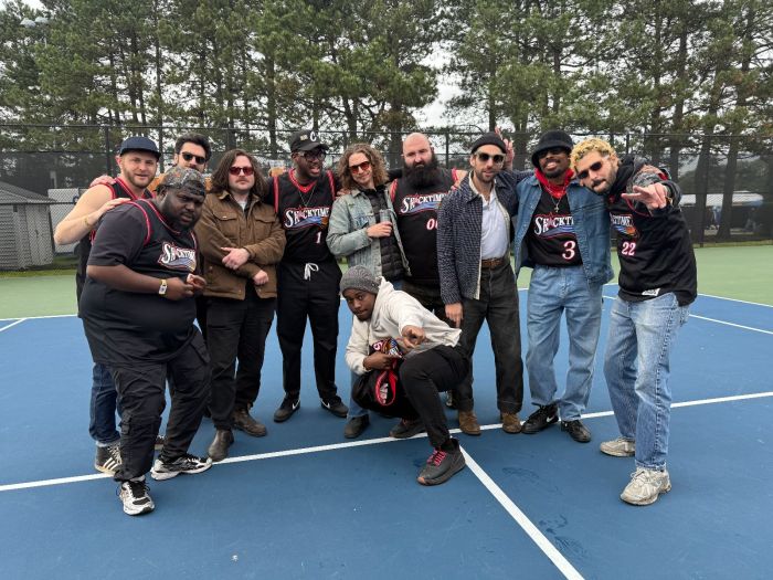 Mo Lowda & Humble and Snacktime Philly Band Members meet at Boston Calling